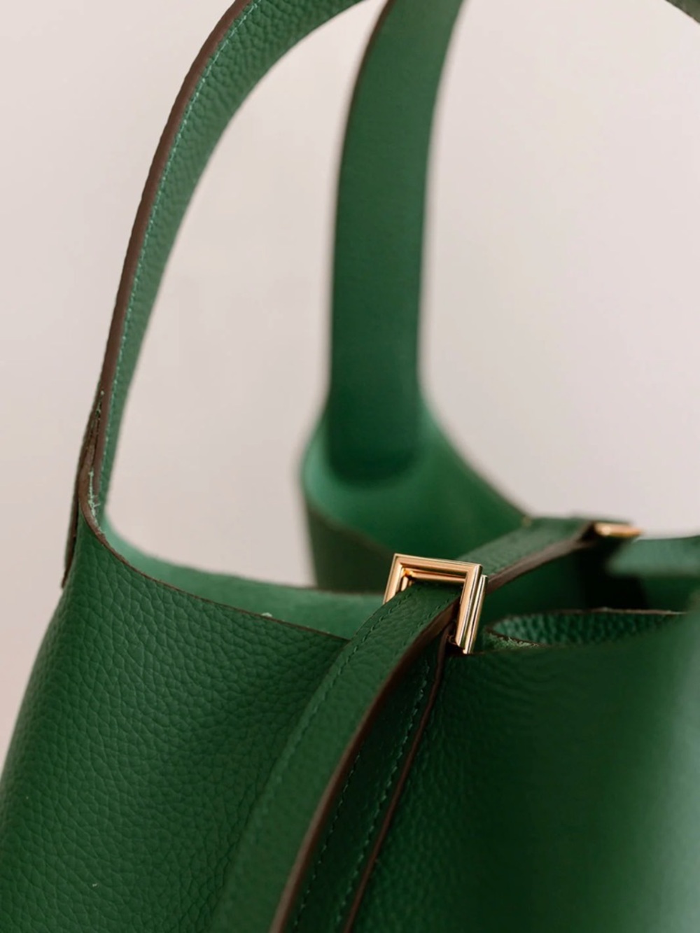 NWT Green Leather Handbag Loreen - Picture 6 of 6